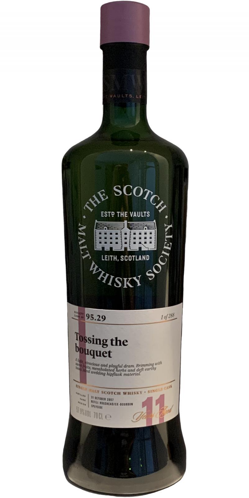 Auchroisk 2007 SMWS 95.29 Tossing the bouquet