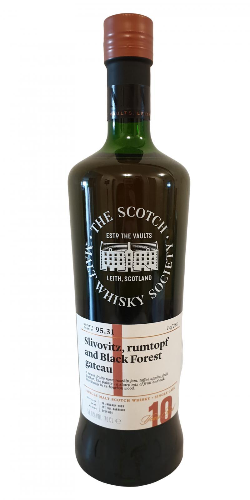Auchroisk 2009 SMWS 95.31 Slivovitz, rumtopf and Black Forest gateau