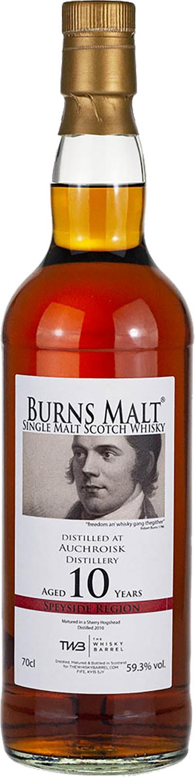Auchroisk 2010 TWB Burns Malt
