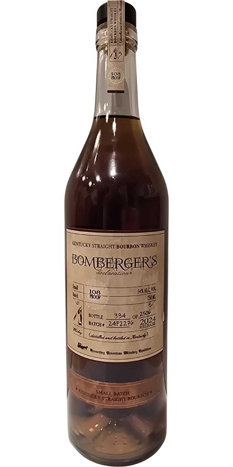Bomberger's Declaration Kentucky Straight Bourbon Whiskey