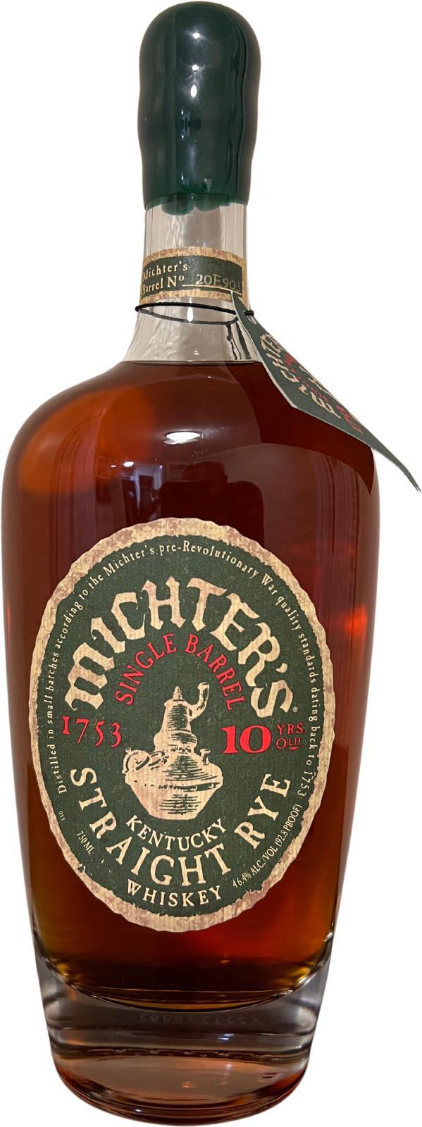 Michter's 10-year-old Single Barrel Rye