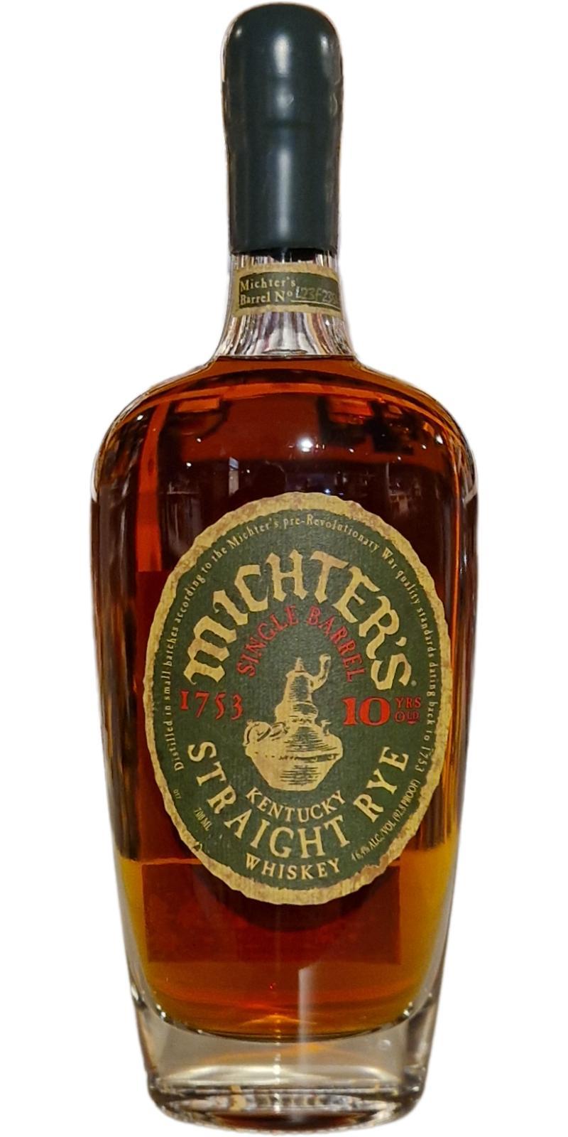 Michter's 10-year-old Single Barrel Rye