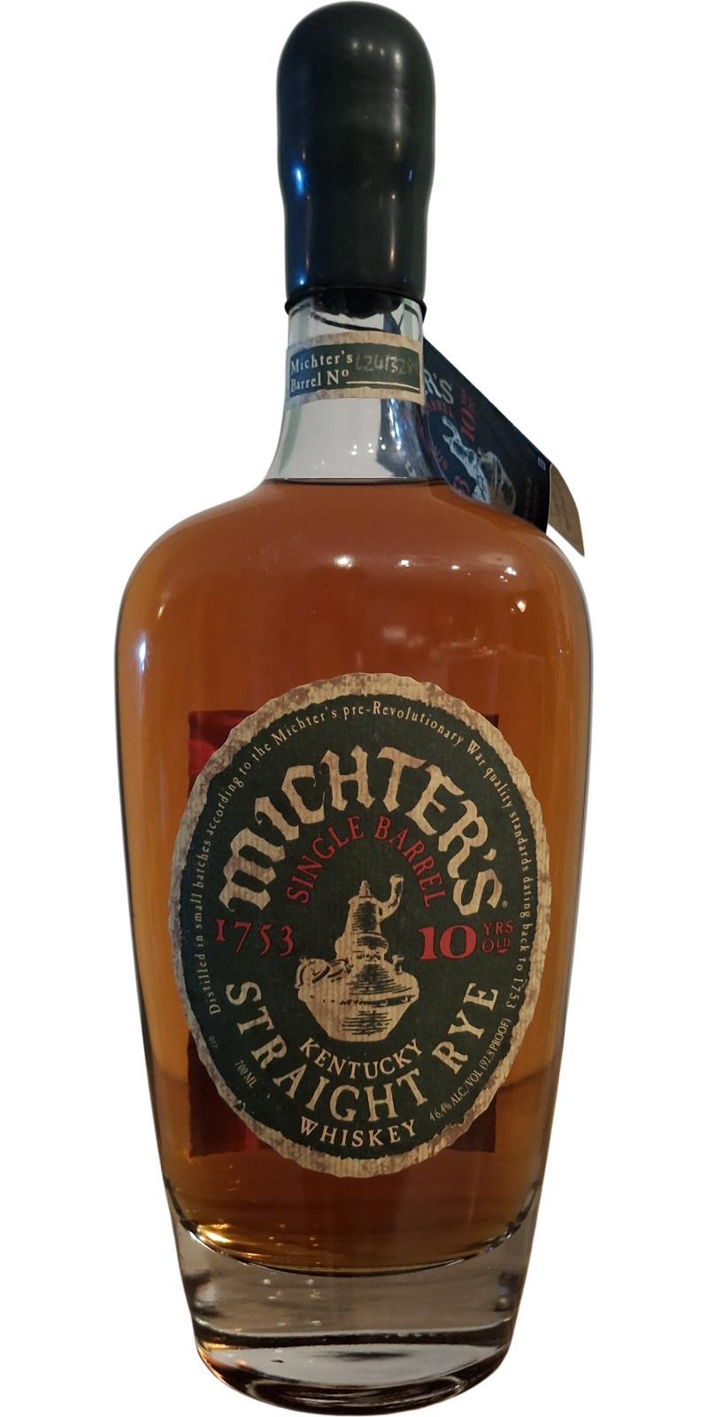 Michter's 10-year-old Single Barrel Rye