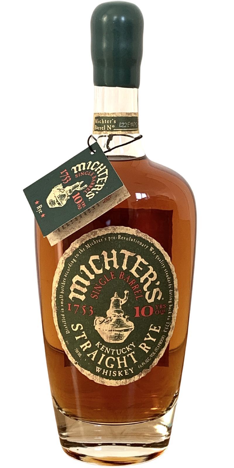 Michter's 10-year-old Single Barrel Rye