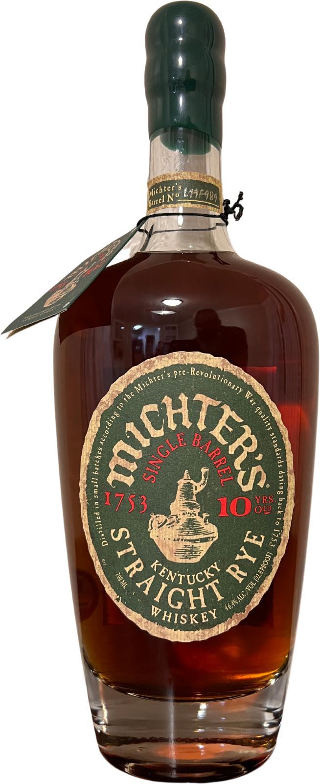 Michter's 10-year-old Single Barrel Rye