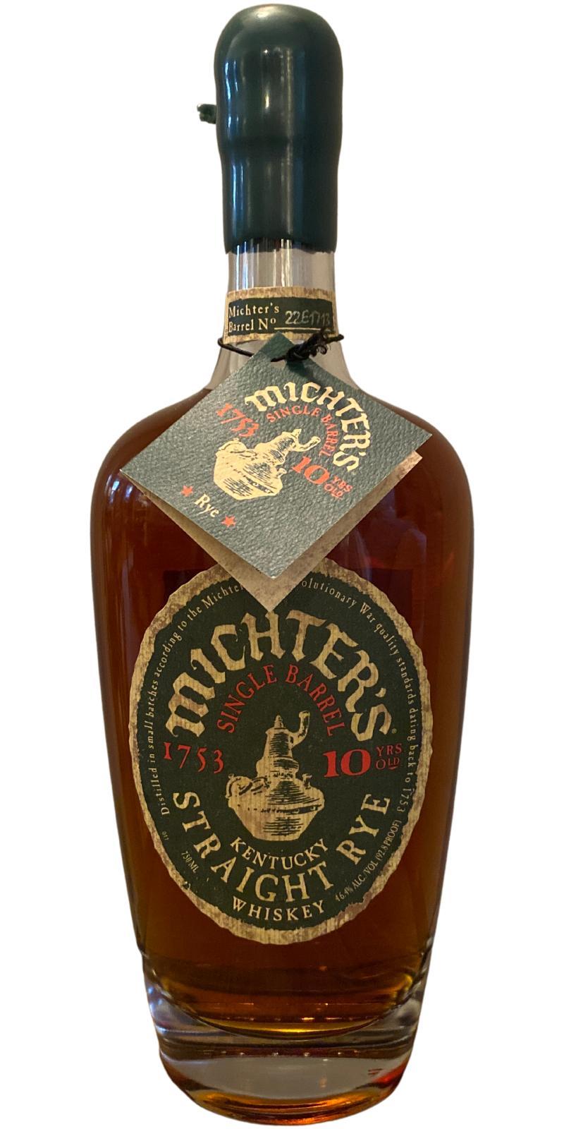 Michter's 10-year-old Single Barrel Rye