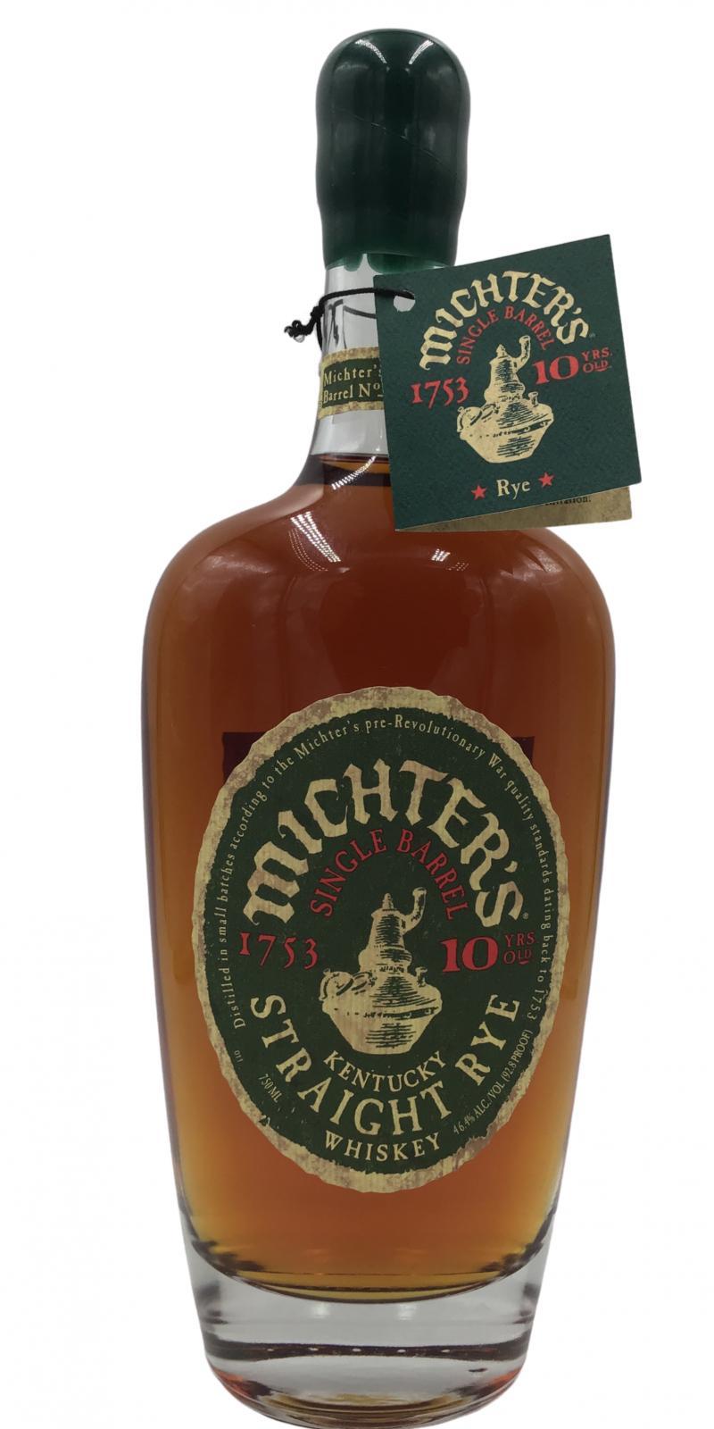 Michter's 10-year-old Single Barrel Rye