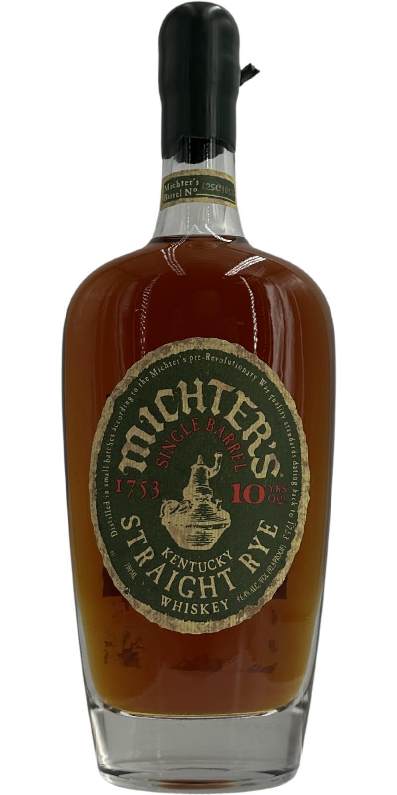 Michter's 10-year-old Single Barrel Rye