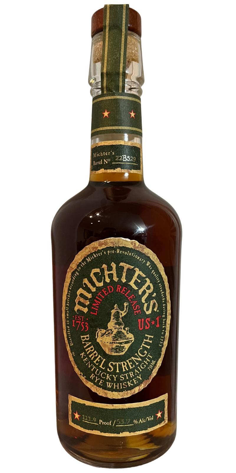 Michter's US*1 Barrel Strength Rye Limited Release