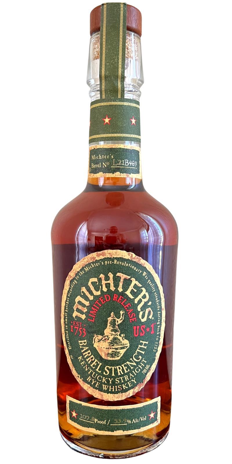 Michter's US*1 Barrel Strength Rye Limited Release