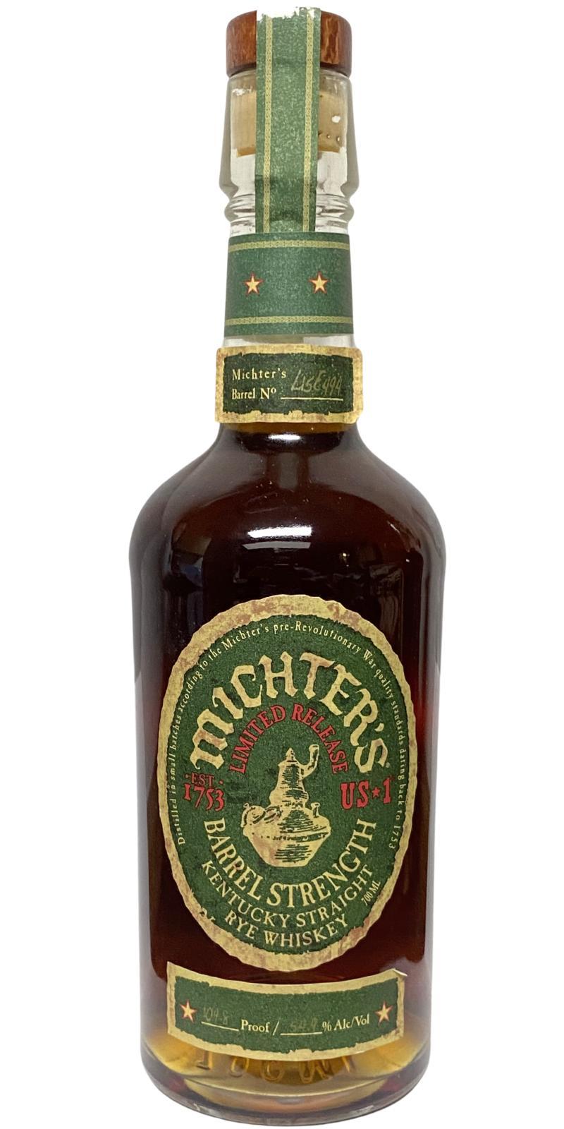Michter's US*1 Barrel Strength Rye