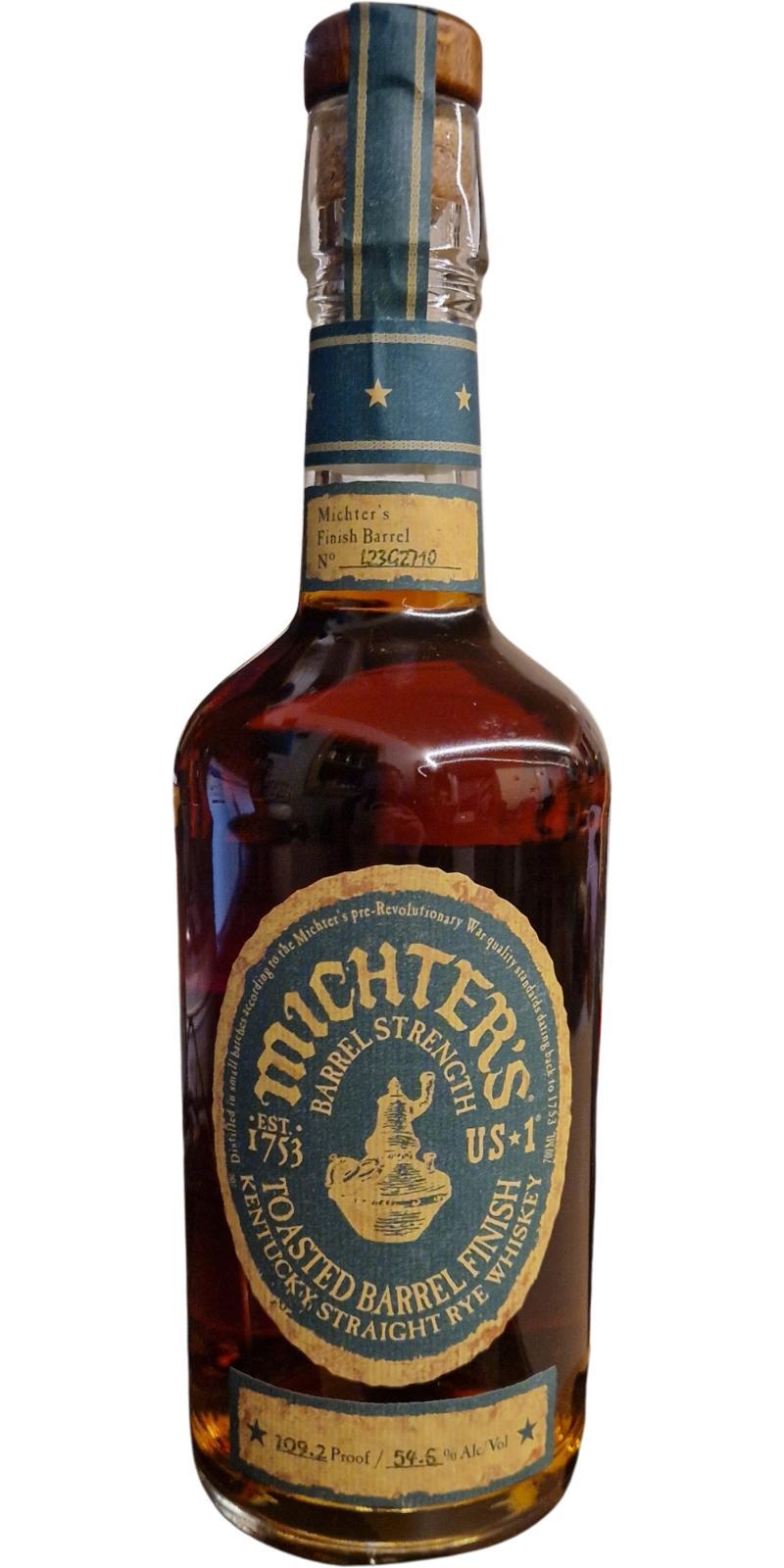 Michter's US*1 Barrel Strength Rye Toasted Barrel Finish Rye