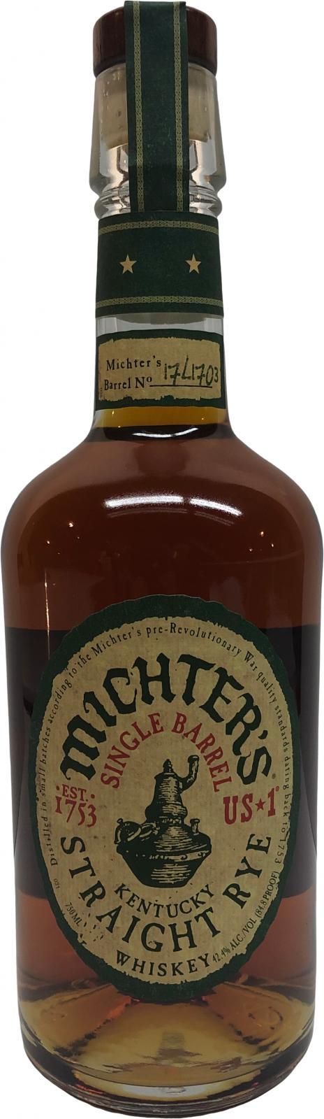 Michter's US*1 Single Barrel Straight Rye