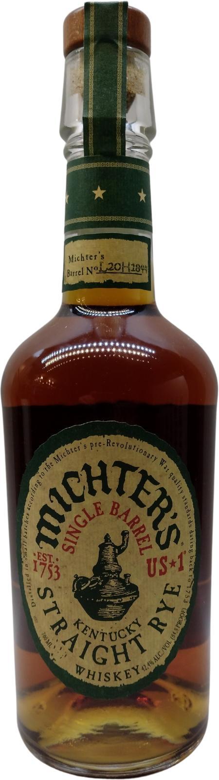 Michter's US*1 Single Barrel Straight Rye Kentucky Straight Rye Whiskey