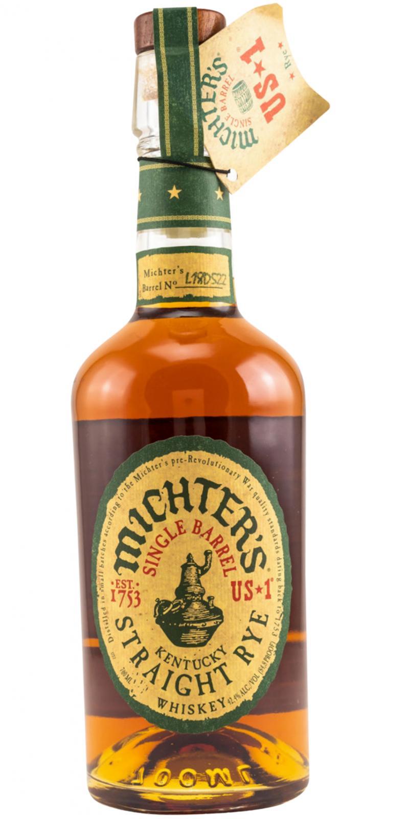 Michter's US*1 Single Barrel Straight Rye