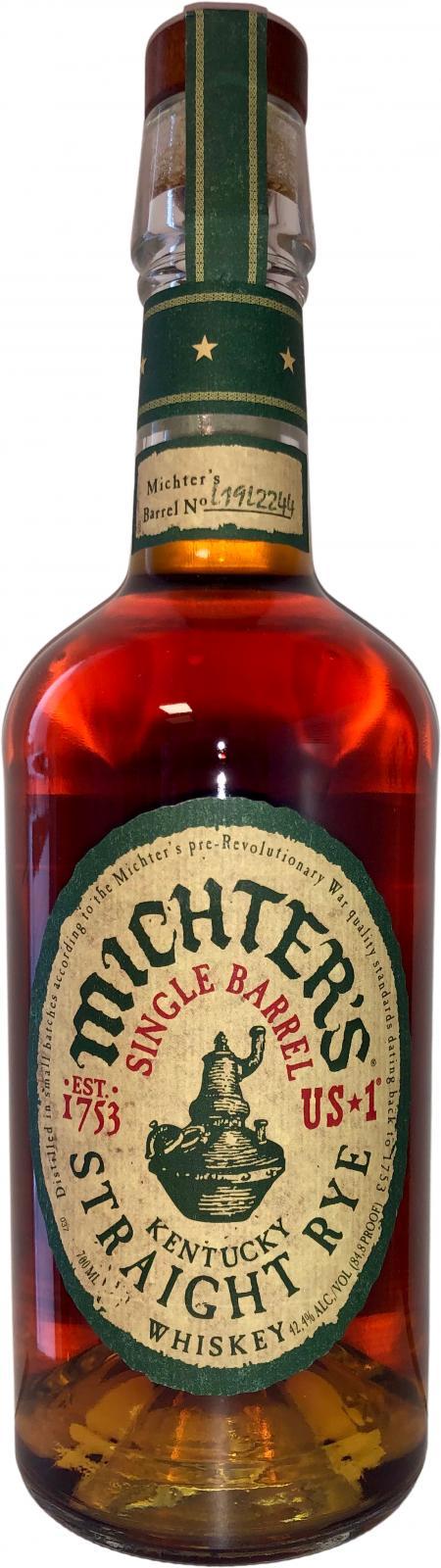 Michter's US*1 Single Barrel Straight Rye