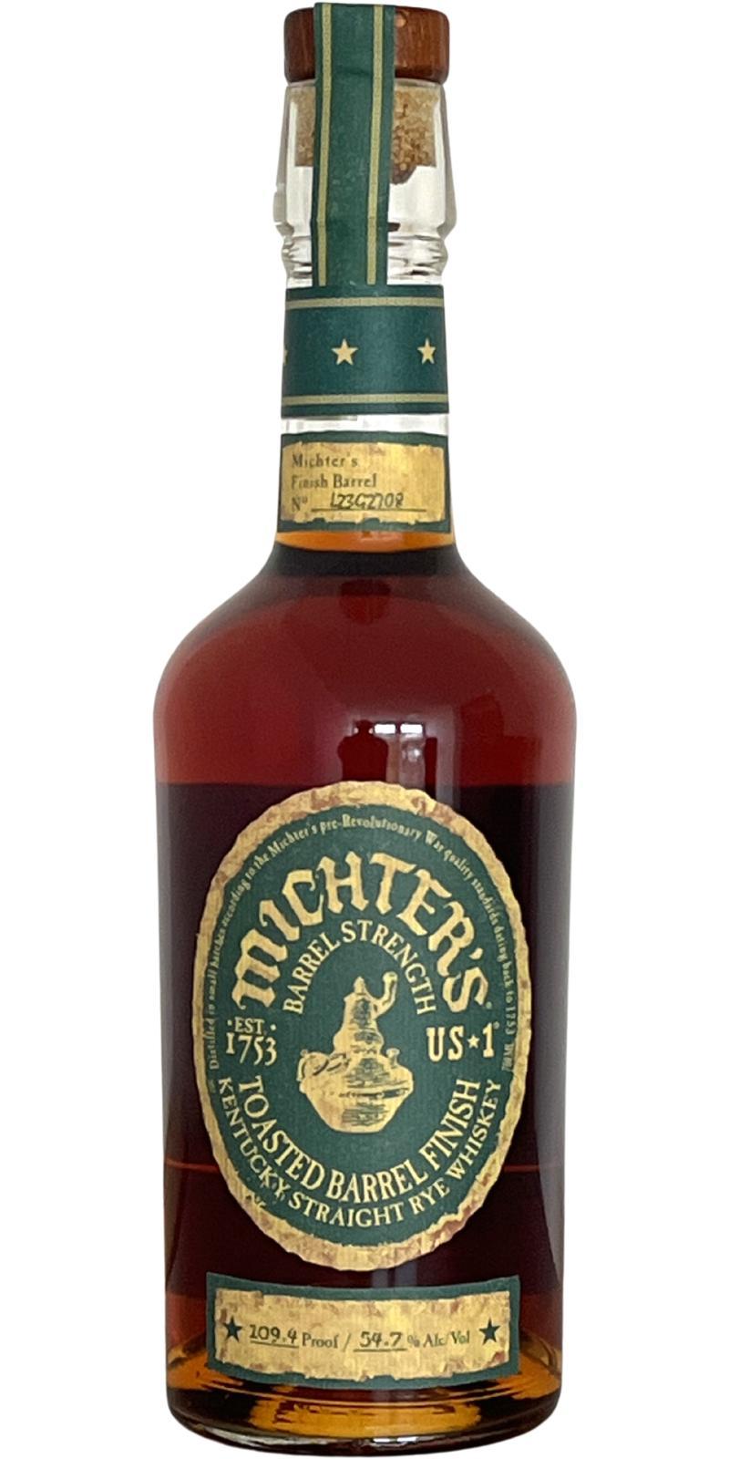 Michter's US*1 Toasted Barrel Finish Rye Barrel Strength