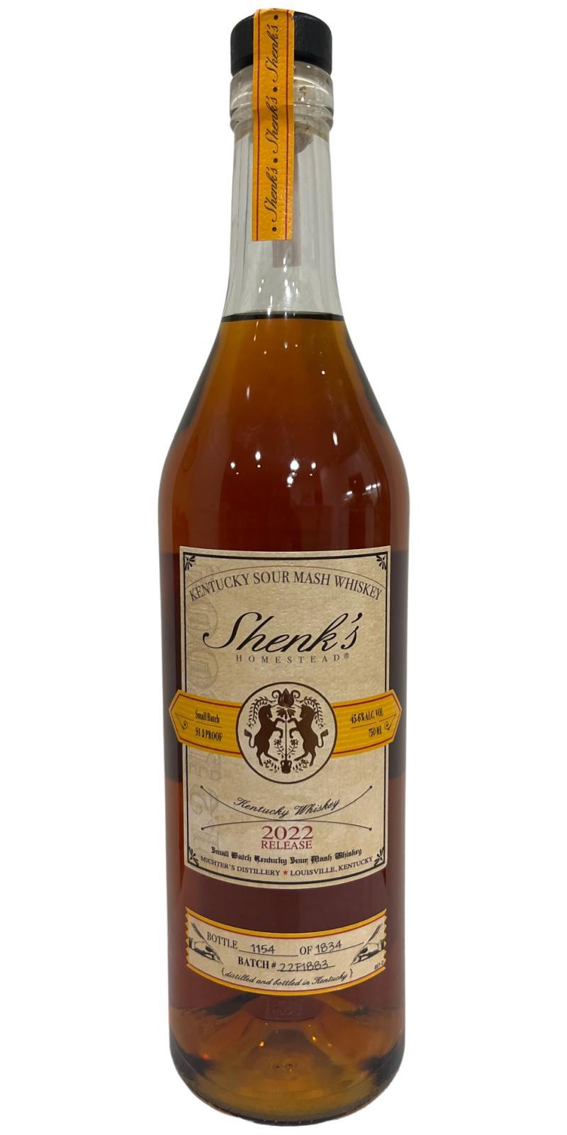 Shenk's Homestead Kentucky Sour Mash Whiskey Small Batch