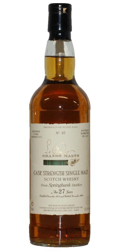 Springbank 1974 IM Le Clan des Grands Malts