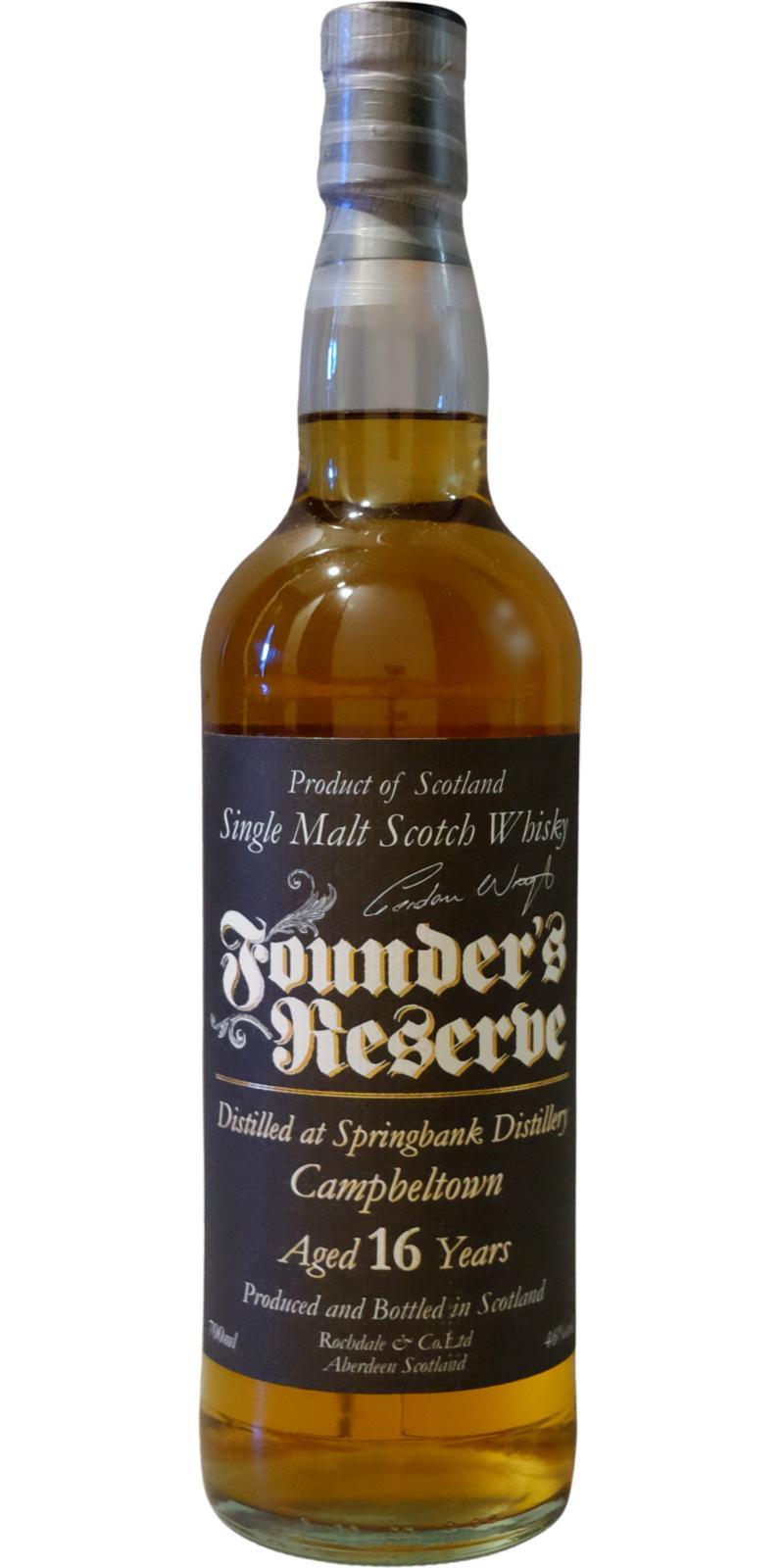 Springbank 16-year-old RC Founder's Reserve