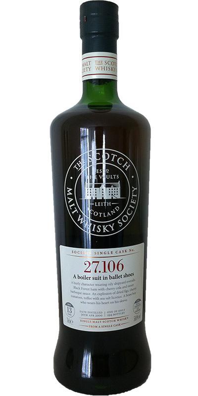 Springbank 2000 SMWS 27.106 A boiler suit in ballet shoes