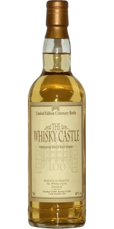 Springbank 1989 TWhC Limited Edition Centenary Bottle