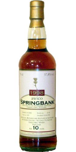 Springbank 1998 WCh Private bottling for AWICO