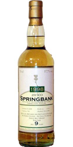 Springbank 1998 WCh Private bottling for AWICO