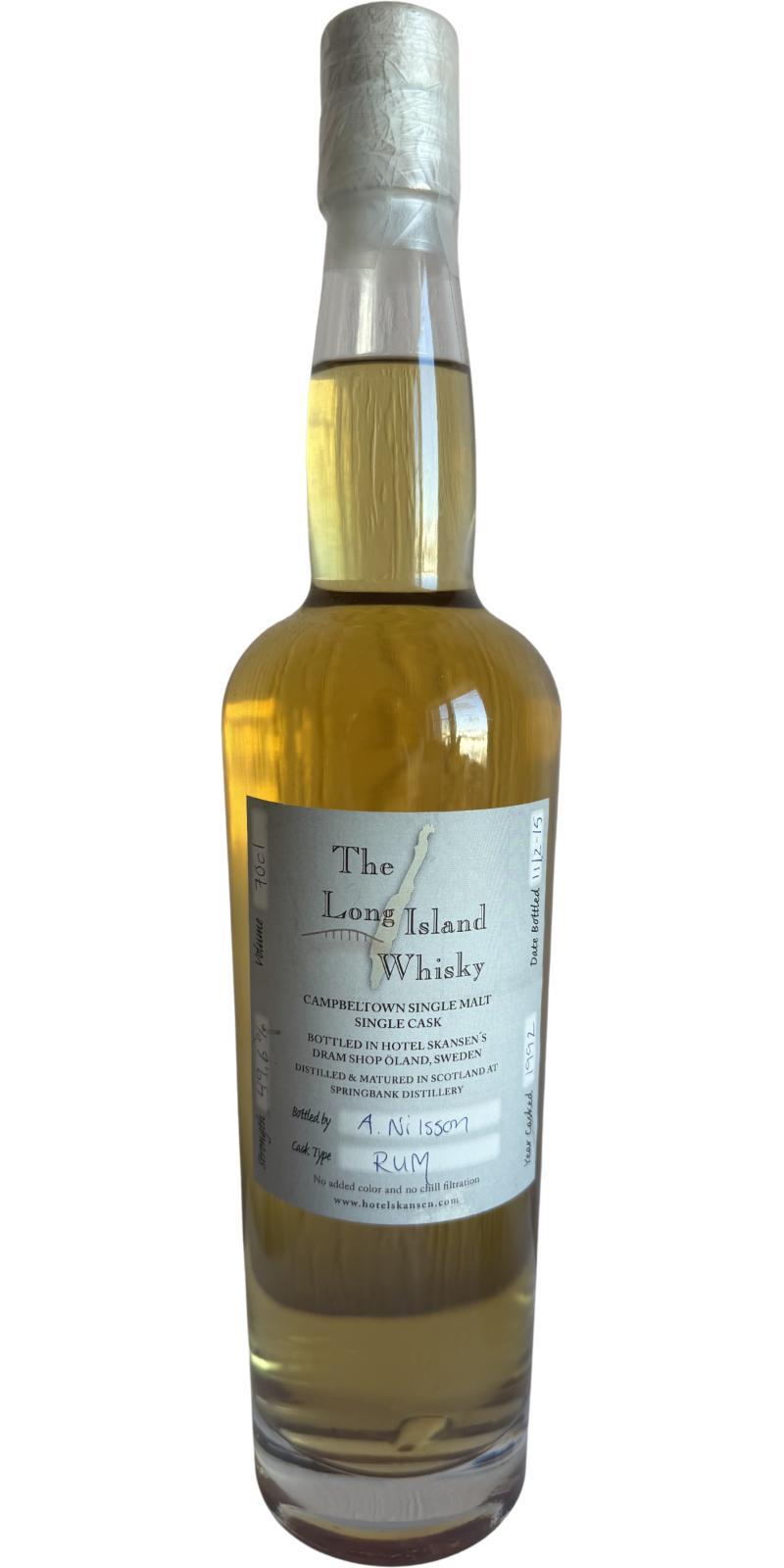 Springbank 1992 UD The Long Island Whisky