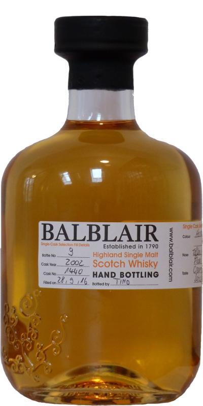 Balblair 2002 Hand Bottling