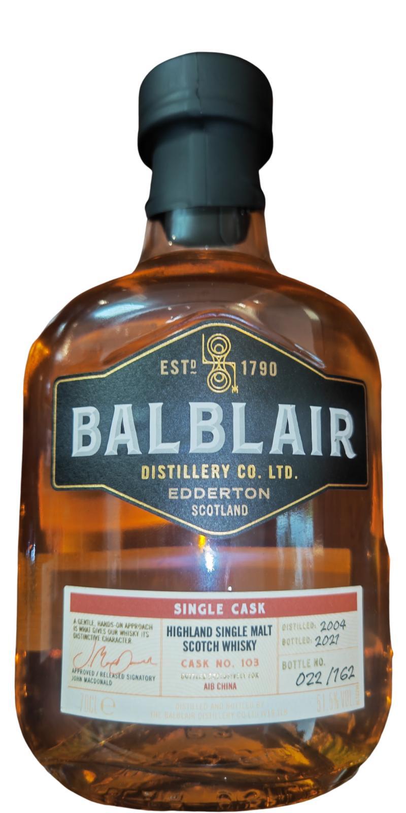 Balblair 2004 Single Cask