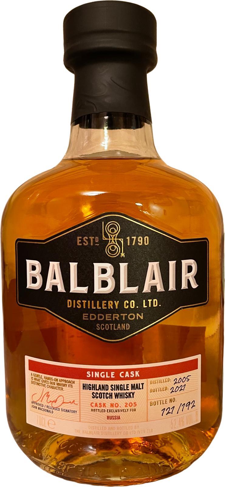 Balblair 2005 Single Cask