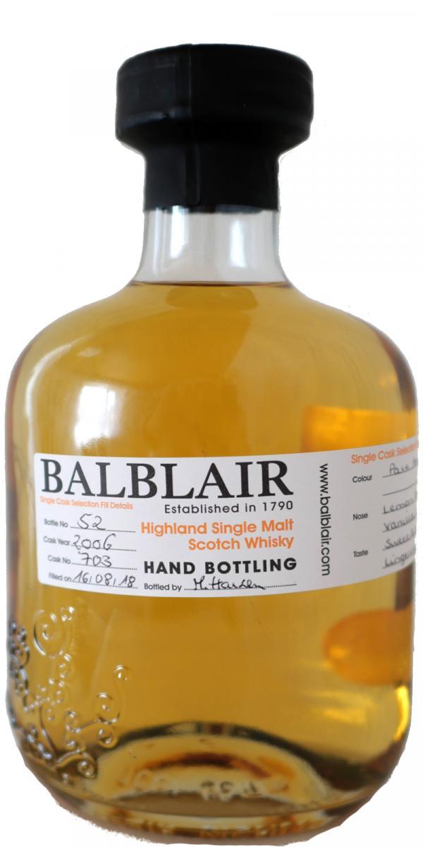 Balblair 2006 Hand Bottling