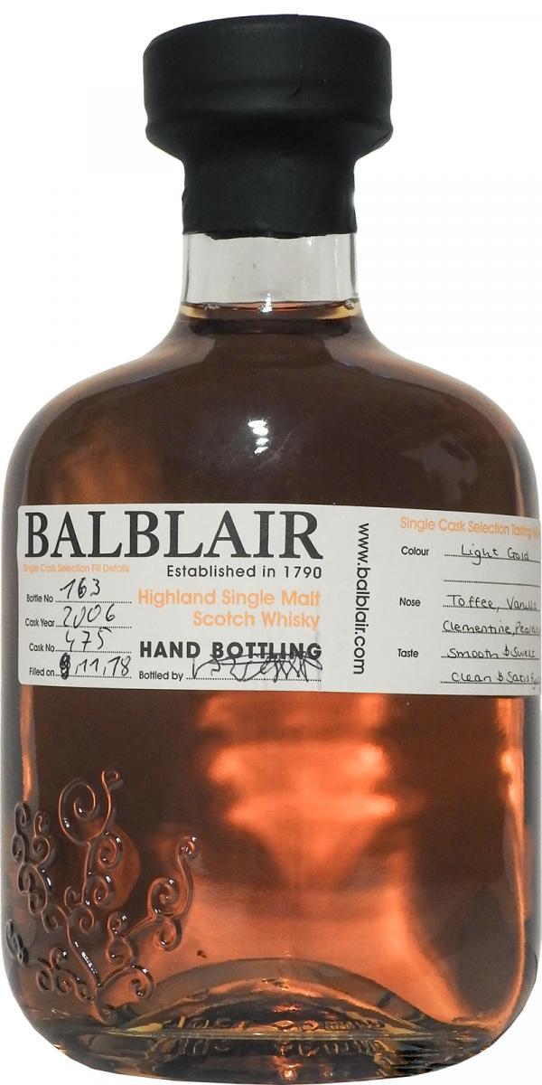 Balblair 2006 Hand Bottling