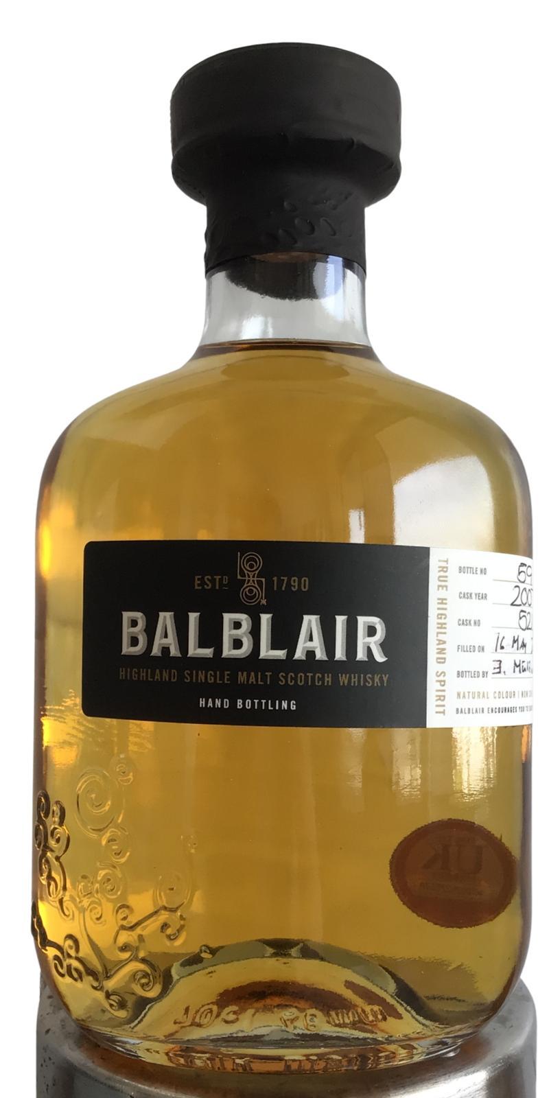 Balblair 2007 Handfilled at Distillery