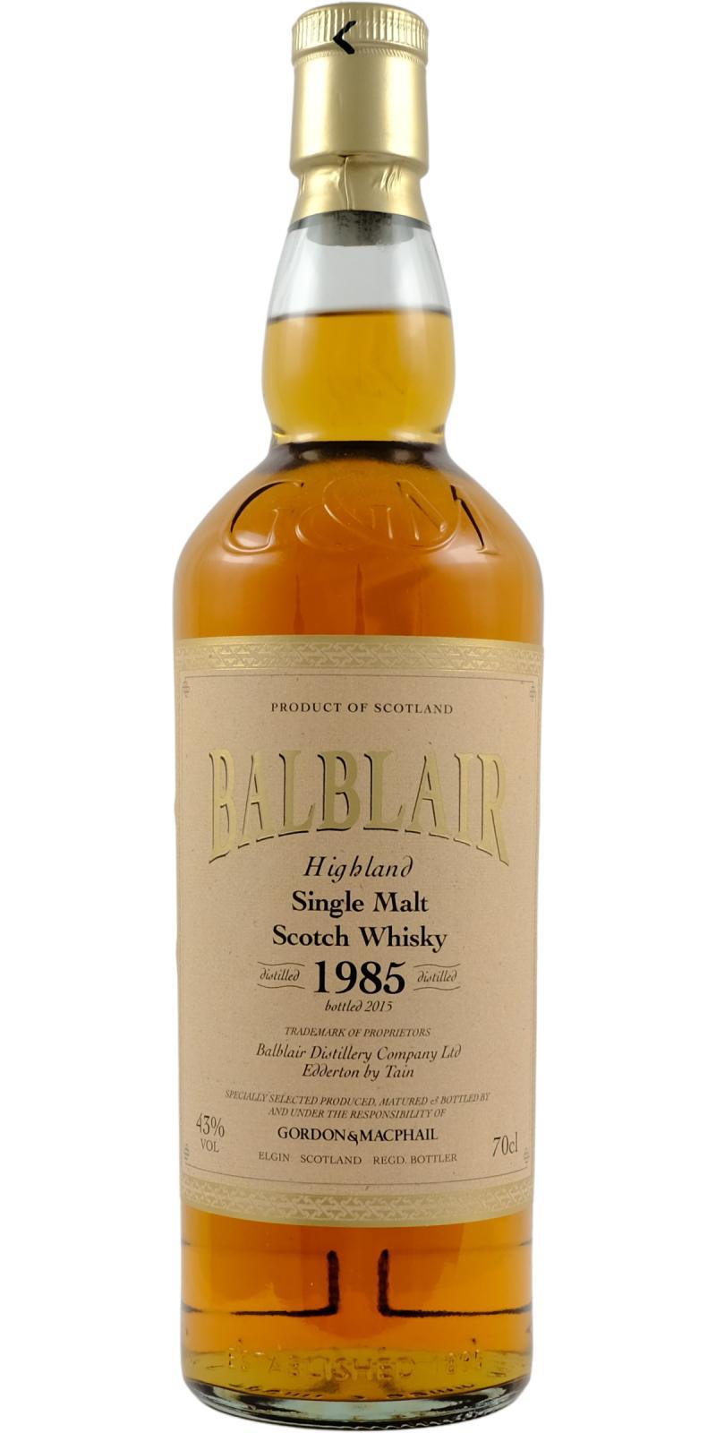 Balblair 1985 GM Licensed Bottling