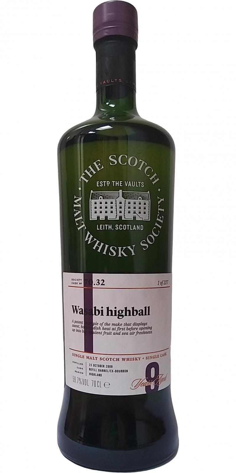 Balblair 2008 SMWS 70.32 Wasabi highball
