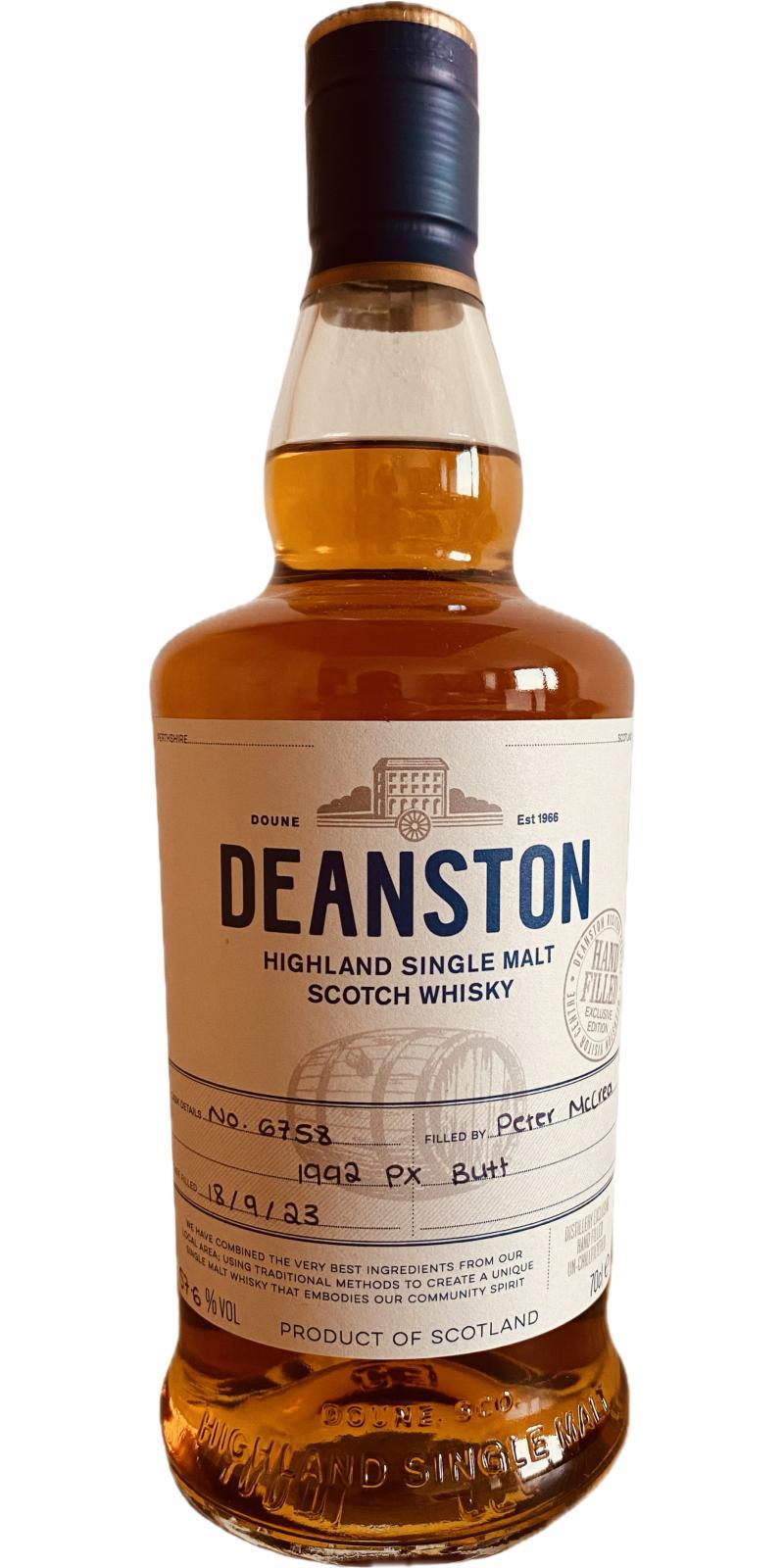 Deanston 1992 Hand filled at the distillery