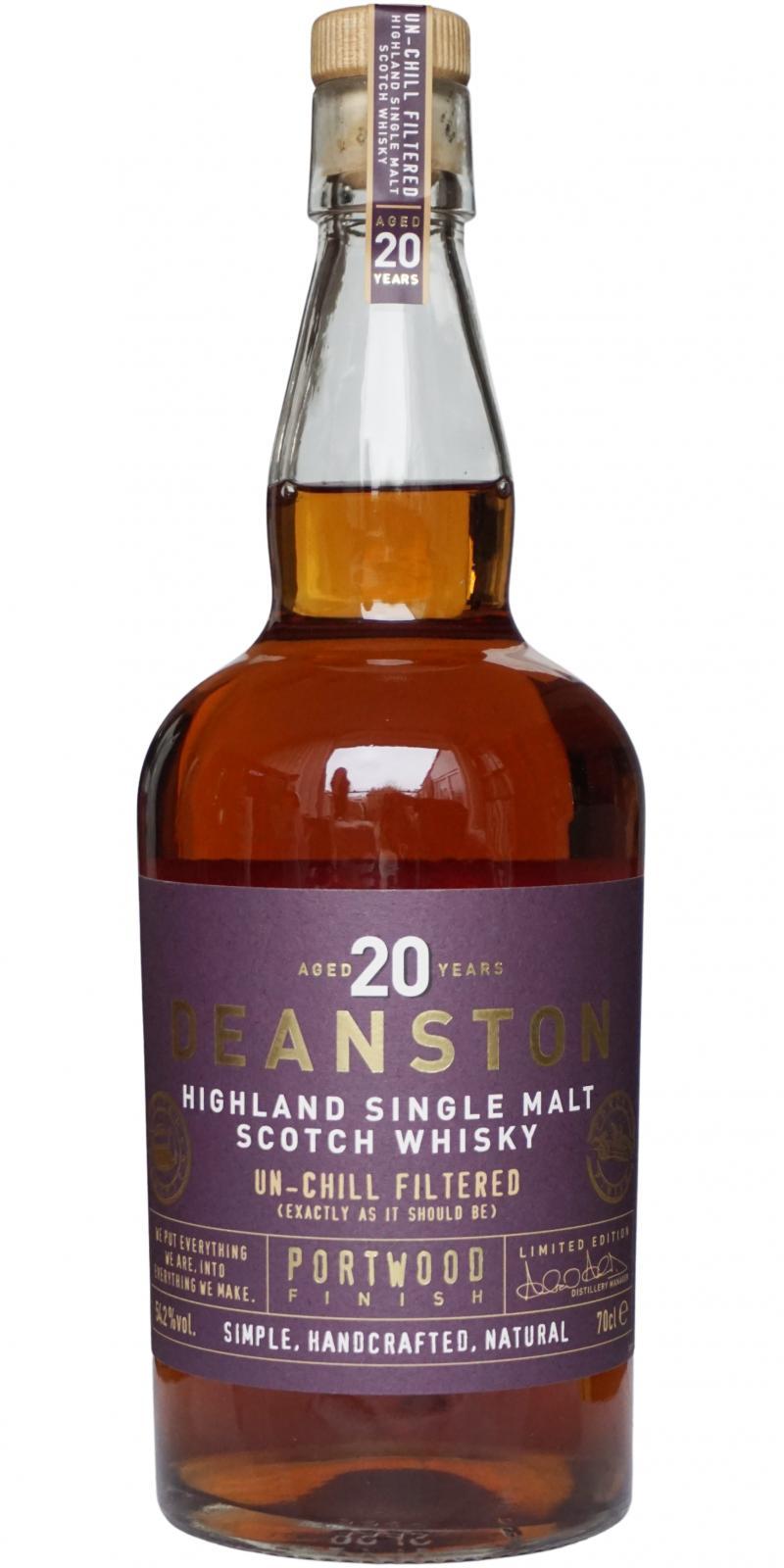 Deanston 20-year-old Un-Chill Filtered - Port Casks
