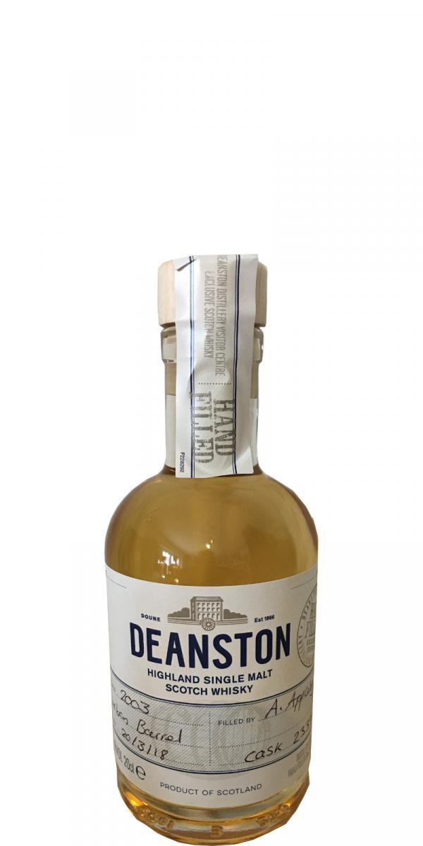 Deanston 2003 Hand Filled