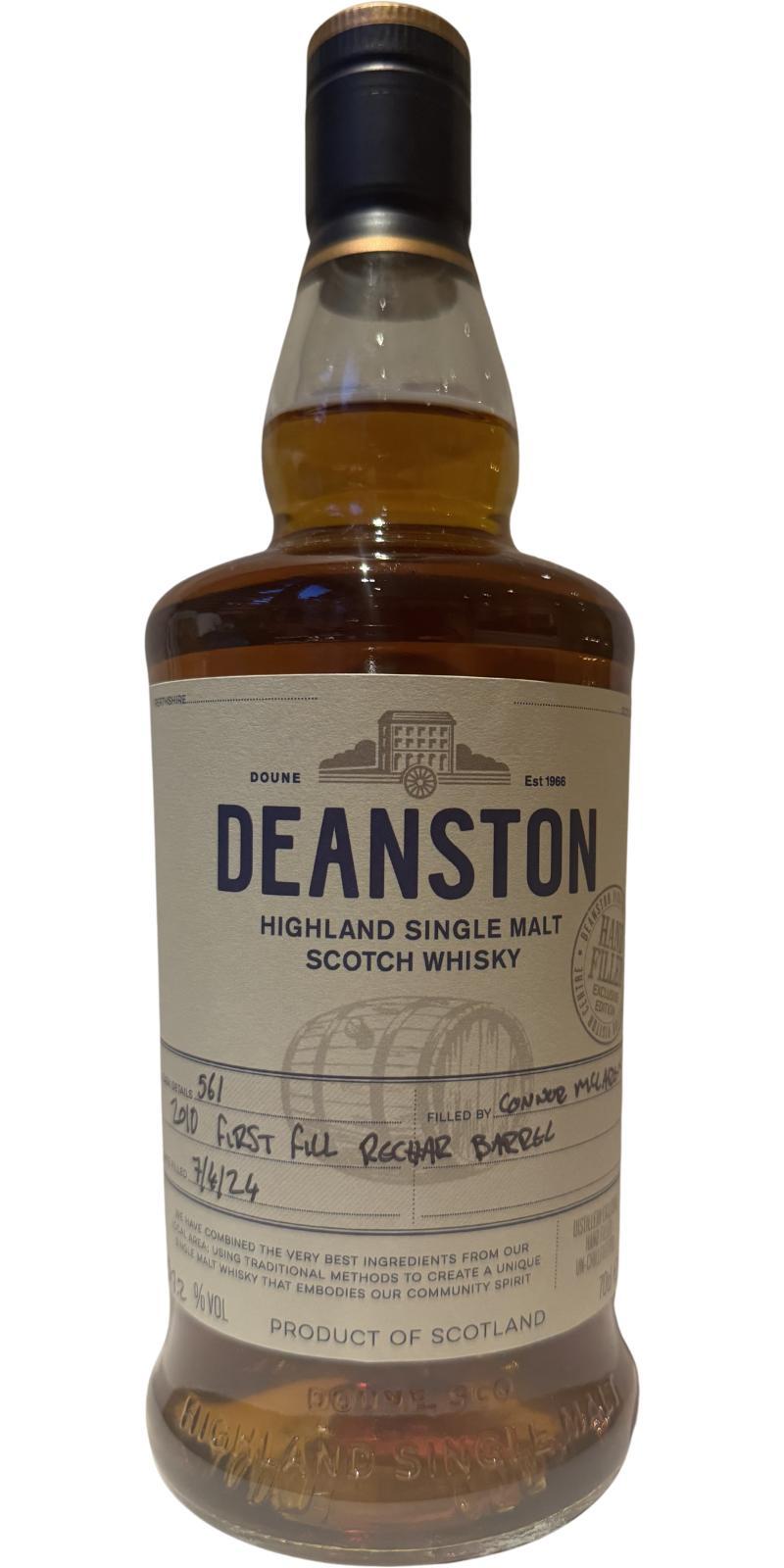 Deanston 2010 Handfilled at the distillery