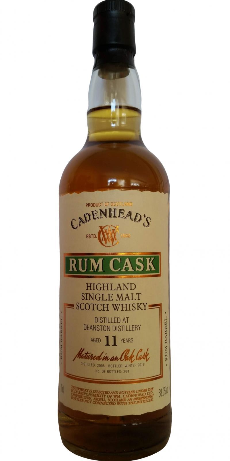 Deanston 2008 CA Wood Range - Rum Cask