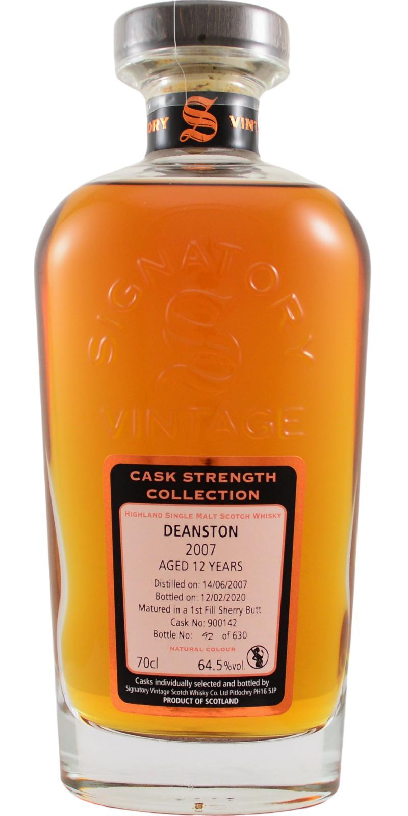 Deanston 2007 SV Cask Strength Collection