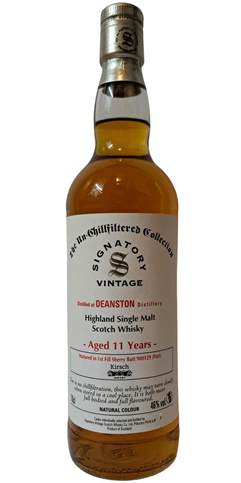 Deanston 2011 SV The Un-Chillfiltered Collection