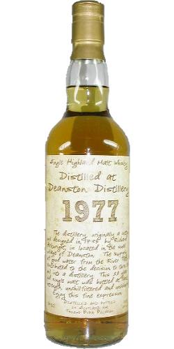 Deanston 1977 TI Handwritten Label