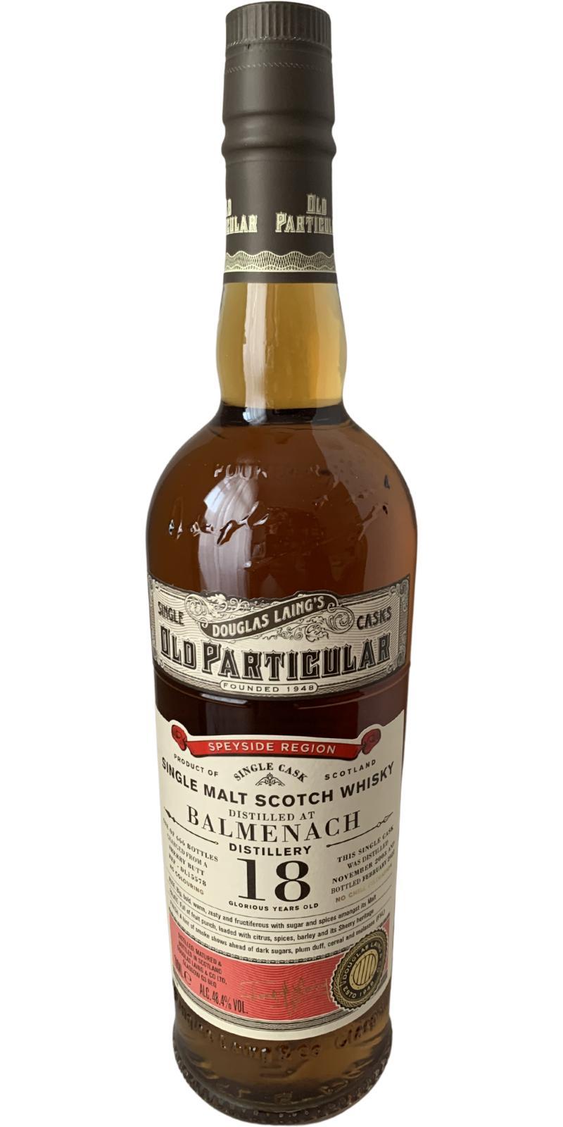 Balmenach 2003 DL Old Particular