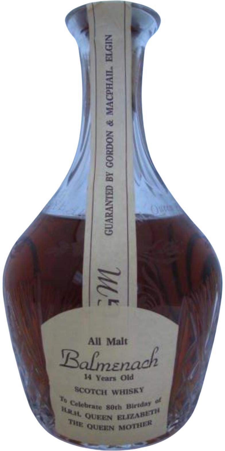 Balmenach 14-year-old GM All Malt Scotch Whisky - Crystal Decanter