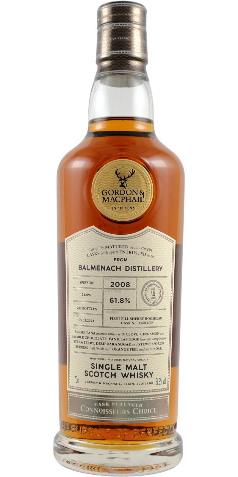 Balmenach 2008 GM Connoisseurs Choice - Cask Strength