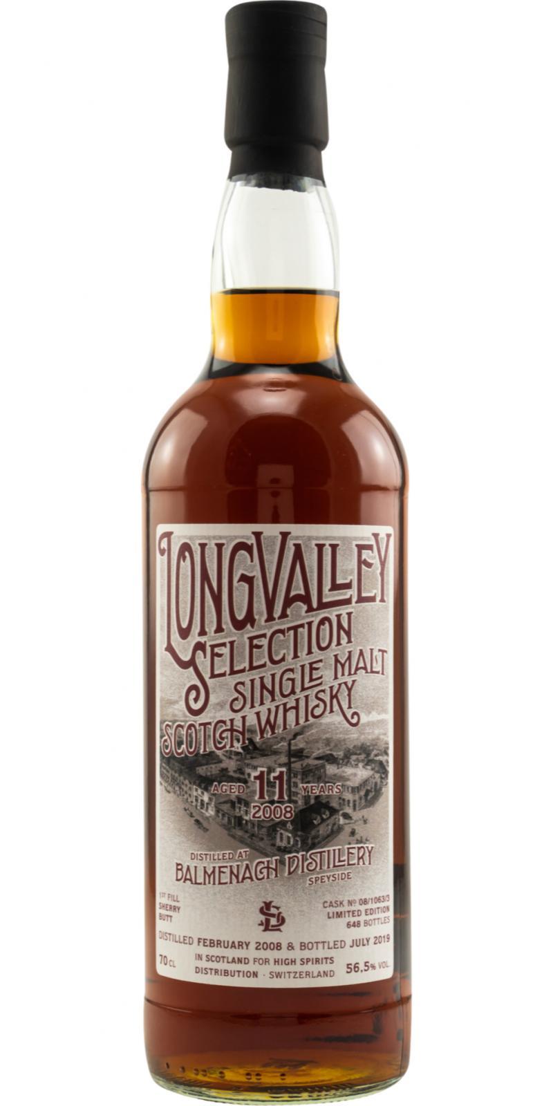 Balmenach 2008 HSD Longvalley Selection