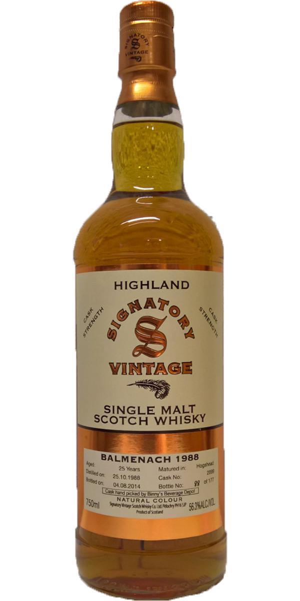 Balmenach 1988 SV Vintage Collection - Cask Strength